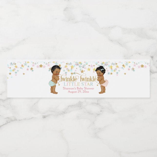 Twinkle Little Star Gender Reveal Ethnic (Einzelnes Label)