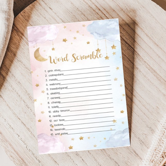 Twinkle Little Star Geschlecht Enthüllungs-Wortsuc (Twinkle Little Star Gender Reveal Game)