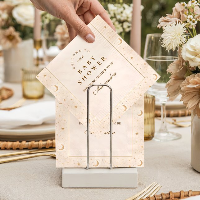 Twinkle Little Star Gold Baby Shower Serviette (Von Creator hochgeladen)