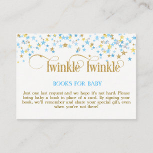 Twinkle Little Star Gold Book Request Card Begleitkarte
