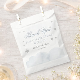 Twinkle Little Star Gray Blue Baby Dusche Geschenktütchen