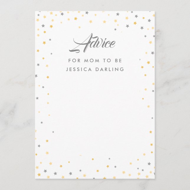 Twinkle Little Star Hinweiskarte (Vorderseite)