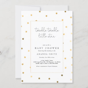 Twinkle Little Star Imitate Gold Elegante Babydusc Einladung