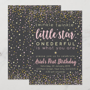 Twinkle Little Star Invitation premier anniversair