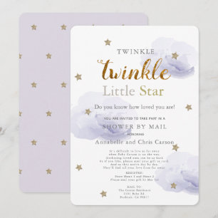 Twinkle Little Star Lavender Baby Dusche von Mail Einladung