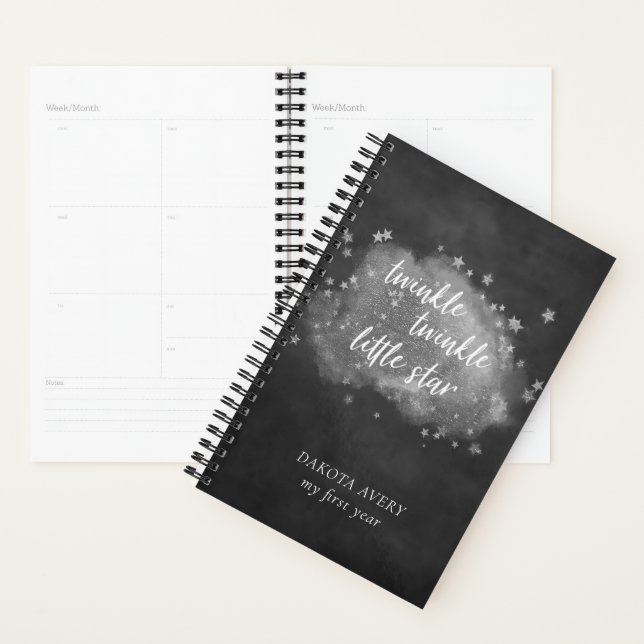 Twinkle Little Star | Steinkohle Grau und Silber Planer (Anzeige)