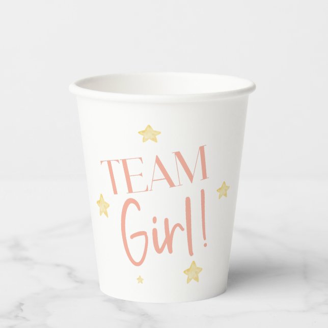 Twinkle Little Star Team Boy Blue Gender Reveal Pappbecher (Vorderseite)