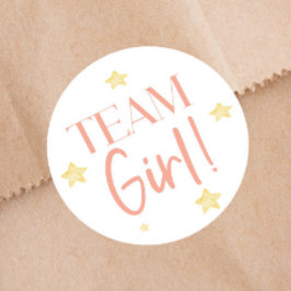 Twinkle Little Star Team Boy Blue Gender Reveal Runder Aufkleber