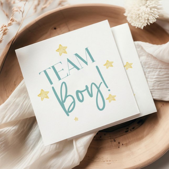 Twinkle Little Star Team Boy Blue Gender Reveal Serviette (Von Creator hochgeladen)