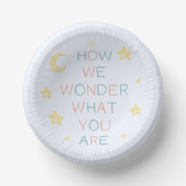 Twinkle Little Star, wie wir uns über die Geschlec Pappteller