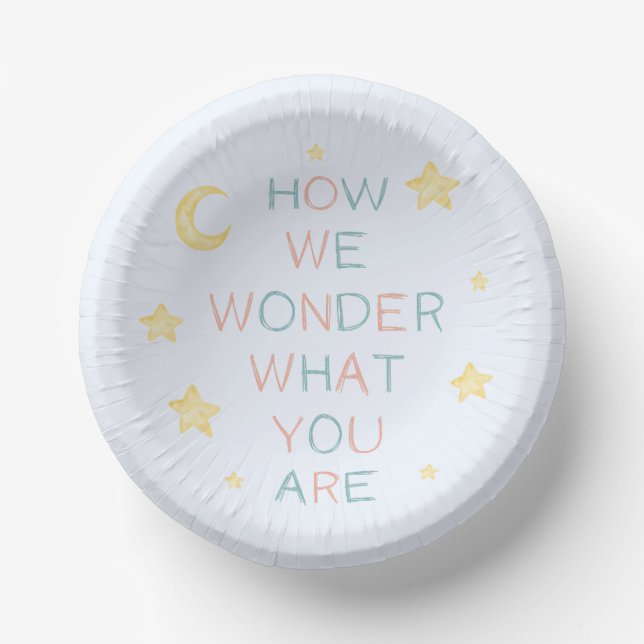 Twinkle Little Star, wie wir uns über die Geschlec Pappteller (Vorderseite)