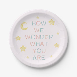 Twinkle Little Star, wie wir uns über die Geschlec Pappteller