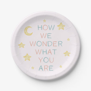 Twinkle Little Star, wie wir uns über die Geschlec Pappteller