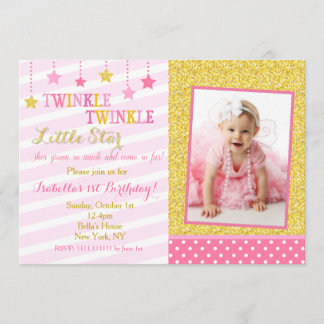 Twinkle Little Star zum Geburtstag Einladung