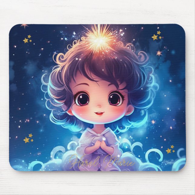 Twinkle Little Starry Princess Girl Birthday Mousepad (Vorne)