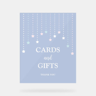 Twinkle Little Stars Kinderduschkarten und Geschen Acrylschild