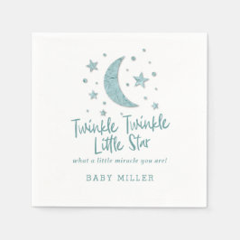 Twinkle Little Stars Mint Babydusche Serviette