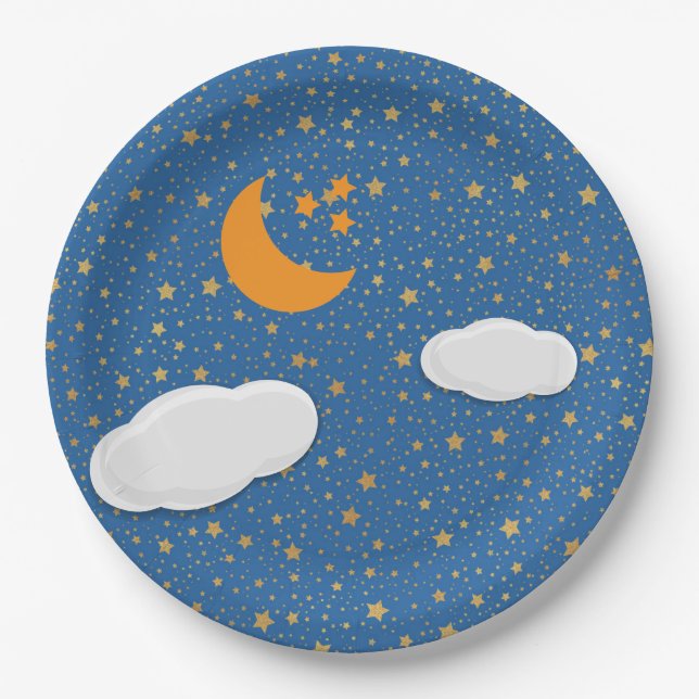 Twinkle Little Stars Papierplatte Pappteller (Vorderseite)