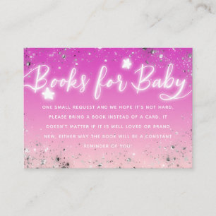 Twinkle Little Stars Pink Girl Dusche Buchanfrage Begleitkarte