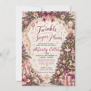 Twinkle Little Sugar Plum Baby Shower Einladung