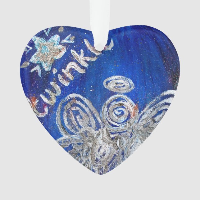 Twinkle Silver Angel Kunst, Dichtung und Musik Ornament (Vorderseite)