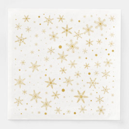 Twinkle Snowflake 3 -Gold & White- Serviette