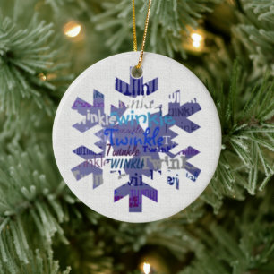 Twinkle Snowflake Keramik Ornament