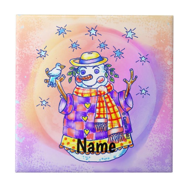 Twinkle Snowman  Fliese (Vorderseite)
