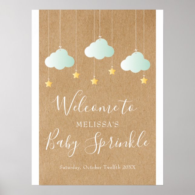 Twinkle Sprinkle Babydusche / Sprinkle Empfang Poster (Vorne)