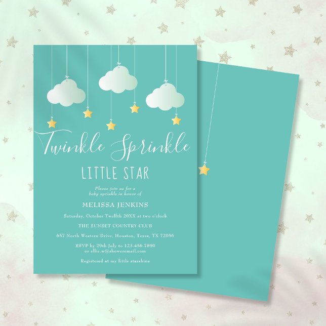 Twinkle Sprinkle Little Star Baby Dusche Einladung (Twinkle Sprinkle Little Star Baby Shower Invitation)