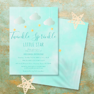 Twinkle Sprinkle Little Star Neutral Baby Dusche Einladung