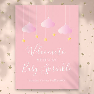 Twinkle Sprinkle Pink Baby Girl Dusche Empfang Poster