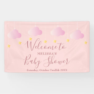 Twinkle Sprinkle Pink Baby Girl Shower Begrüßung Banner