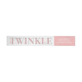 Twinkle Star Babydusche Rücksendeadresse Etikett