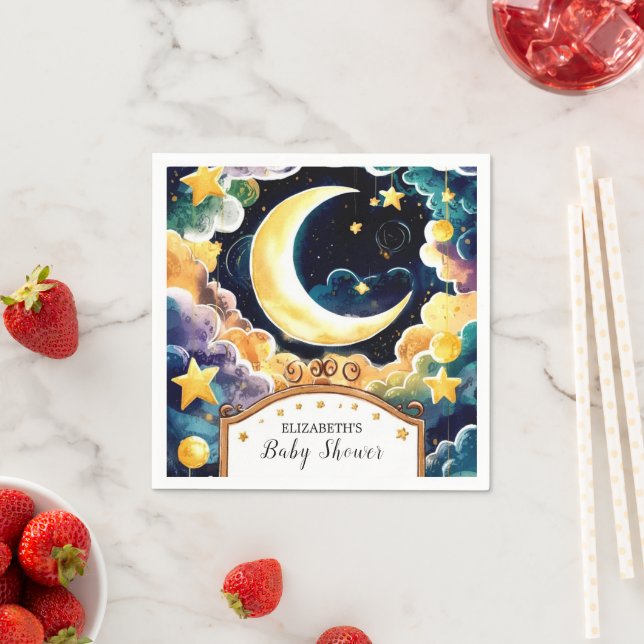 Twinkle Star Boho Celestial Baby Shower Serviette (Beispiel)