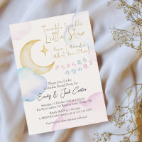 Twinkle Star Gender Reveal Pastel Moon Sky
