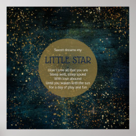 Twinkle Star Night Sky Poem Kinderzimmer Dekoratio Poster