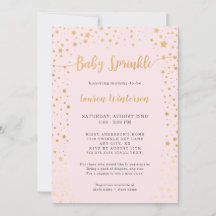 Twinkle Stars Baby Sprinkl invitation