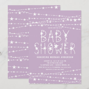 Twinkle Stars Girl Babydusche Einladung