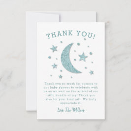 Twinkle Stars Moon Babydusche Dankeskarte