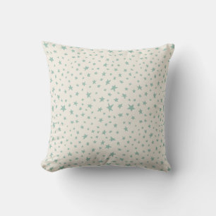 Twinkle Stars staubiges Teal und Creme Kissen