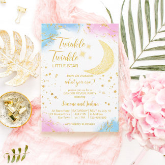 Twinkle Tinkle Kleiner Stern Geschlecht offenbaren Einladung