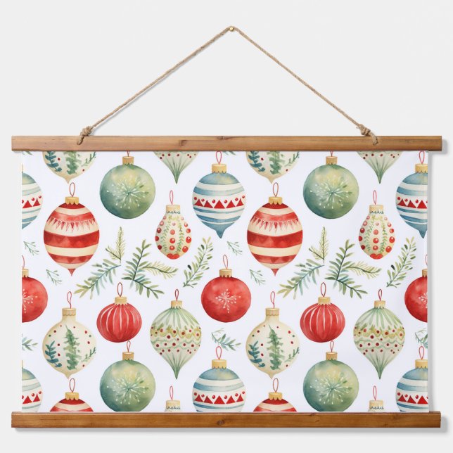 Twinkle Treetop Schätze Weihnachten Wandteppich Mit Holzrahmen (Vorne)