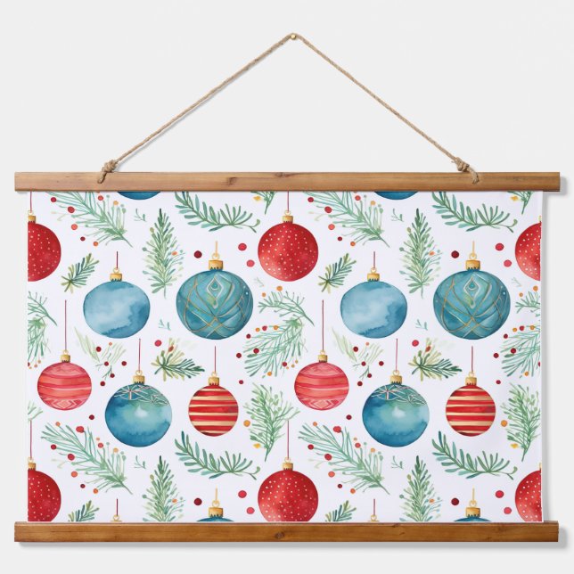 Twinkle Treetop Treasures Wandteppich Mit Holzrahmen (Vorne)