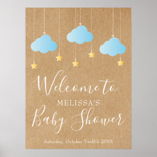 Twinkle Twinkle Baby Boy Dusche / Sprinkle Empfang Poster