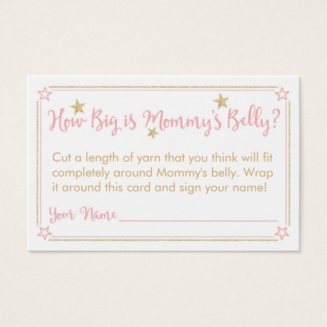 Twinkle Twinkle Baby shower Carte du ventre de mam (Devant)