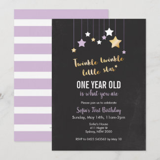 Twinkle Twinkle Birthday Einladung
