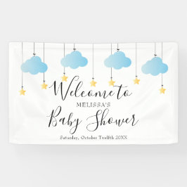 Twinkle Twinkle Blue Boy Baby Dusche Empfang Banner