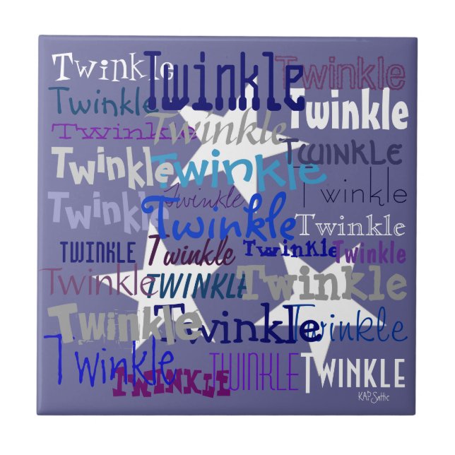 Twinkle Twinkle Fliese (Vorderseite)