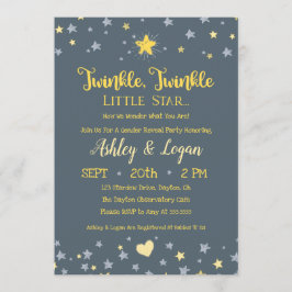 Twinkle Twinkle Gender Reveal Dusche Einladung